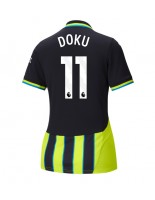 Manchester City Jeremy Doku #11 Venkovní Dres pro Dámské 2024-25 Krátký Rukáv